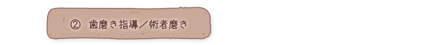 2.歯磨き指導 術者磨き